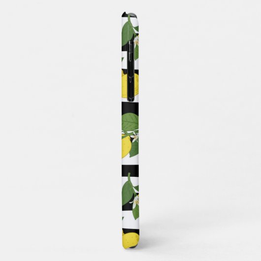 Lemon Lemons Yellow Black Stripes Case-Mate iPhone Case (Achterkant/links)