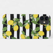 Lemon Lemons Yellow Black Stripes Case-Mate iPhone Case (Achterkant (horizontaal))