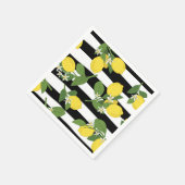 Lemon Lemons Yellow Black Stripes Servet (Hoek)
