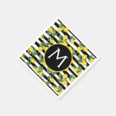 Lemon Lemons Yellow Black Stripes Servet (Hoek)