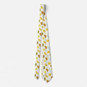 Lemon & Lime Citrus Fruit Pattern Stropdas (Achterkant)