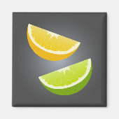 Lemon & Lime Citrus Slice Koelkastmagneet Magneet (Voorkant)