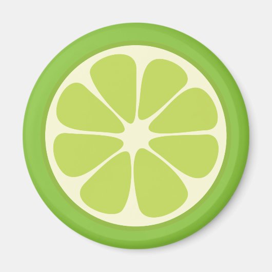 Lemon Lime Green Juicy Citrus Fruit Slice Kitchen Magneet (Voorkant)
