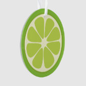 Lemon Lime Green Juicy Summer Citrus Fruit Slice Ornament (voorkant)