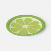 Lemon Lime Green Juicy Summer Citrus Fruit Slice Papieren Bordje (Gekanteld)