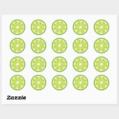 Lemon Lime Green Juicy Summer Citrus Fruit Slice Ronde Sticker (Vel)