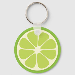 Lemon Lime Green Juicy Summer Citrus Fruit Slice Sleutelhanger