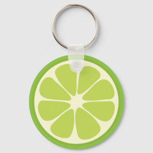 Lemon Lime Green Juicy Summer Citrus Fruit Slice Sleutelhanger