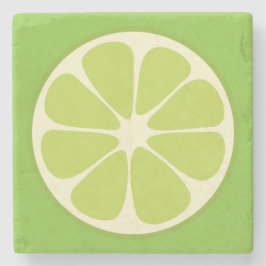 Lemon Lime Green Juicy Summer Citrus Fruit Slice Stenen Onderzetter