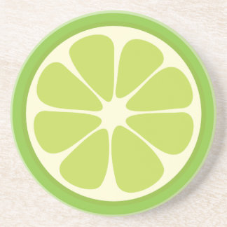 Lemon Lime Green Juicy Summer Citrus Fruit Slice Zandsteen Onderzetter