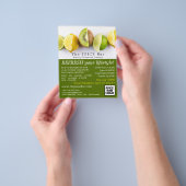 Lemon, Lime & Kiwi, Juice Bar Advertising Flyer (Hand)