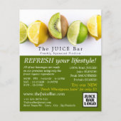 Lemon, Lime & Kiwi, Juice Bar Advertising Flyer (Voorkant)
