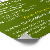 Lemon, Lime & Kiwi, Juice Bar Advertising Poster (Hoek)