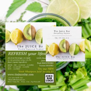 Lemon, Lime & Kiwi, Reclame voor sapbar Flyer