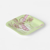 Lemon Lime Pink Butterfly Papieren Bordje (Gebogen)