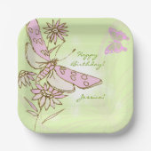 Lemon Lime Pink Butterfly Papieren Bordje (Voorkant)