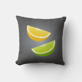 Lemon & Lime Throw Pillow – Modern Citrus Accent Kussen