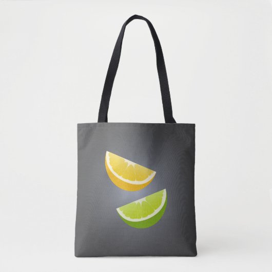 Lemon & Lime Tote Bag – Modern Citrus Design (Voorkant)