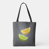 Lemon & Lime Tote Bag – Modern Citrus Design (Achterkant)
