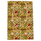 Lemon & Lime Twitter patroon Medium Cadeauzakje (Voorkant)