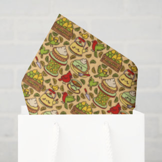 Lemon & Lime Twitter patroon tissue papier
