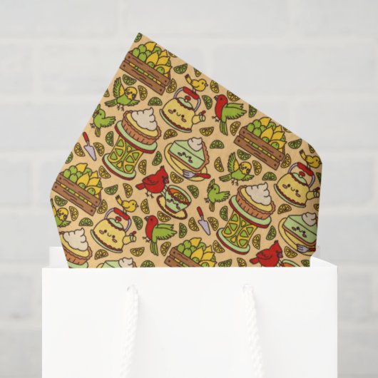 Lemon & Lime Twitter patroon tissue papier (Cadeauzakje)