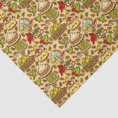 Lemon & Lime Twitter patroon tissue papier (Detail)