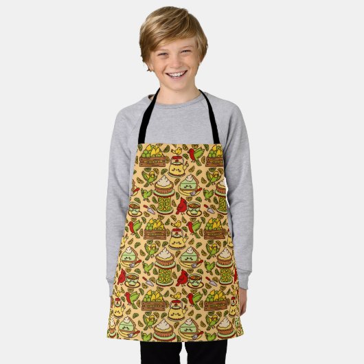 Lemon & Lime Twitter pattern apron Schort (Gedragen)