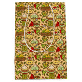 Lemon & Lime Twitter pattern Medium Cadeauzakje (Voorkant)