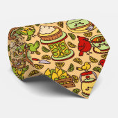 Lemon & Lime Twitter pattern Stropdas (Opgerold)