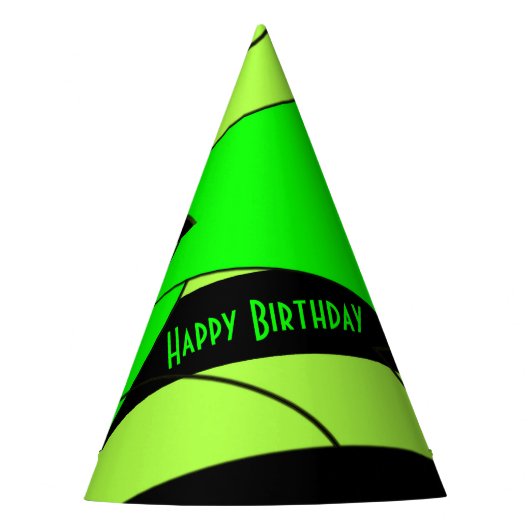 Lemon Limoen Abstract Oerwoud Birthday Feesthoedjes (Voorkant)