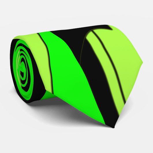 Lemon Limoen Abstracte kunst Stropdas (Opgerold)