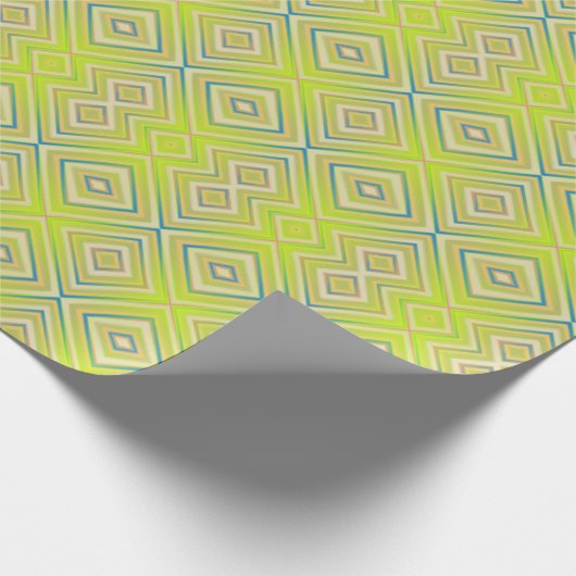 Lemon Limoen Alternative Diamond Pattern Cadeaupapier (Hoek)