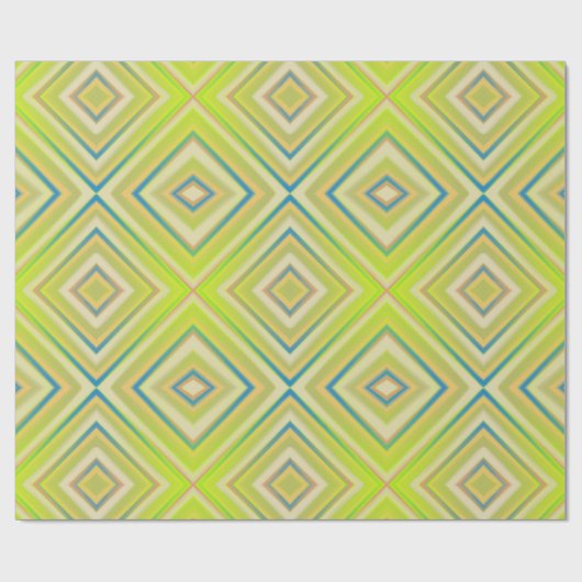 Lemon Limoen Alternative Diamond Pattern Cadeaupapier (Vlak)