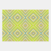 Lemon Limoen Alternative Diamond Pattern Inpakpapier Vel (Voorkant 2)