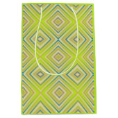 Lemon Limoen Alternative Diamond Pattern Medium Cadeauzakje (Voorkant)