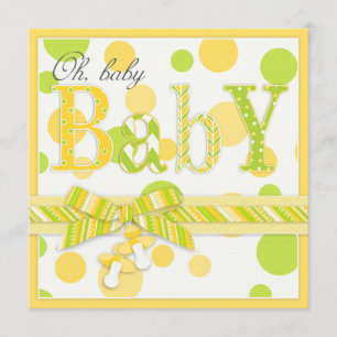 Lemon Limoen Baby shower Kaart