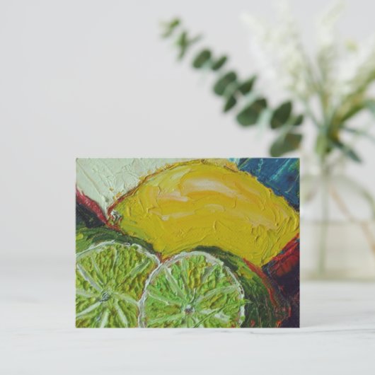 Lemon Limoen Briefkaart (Staand voorkant)