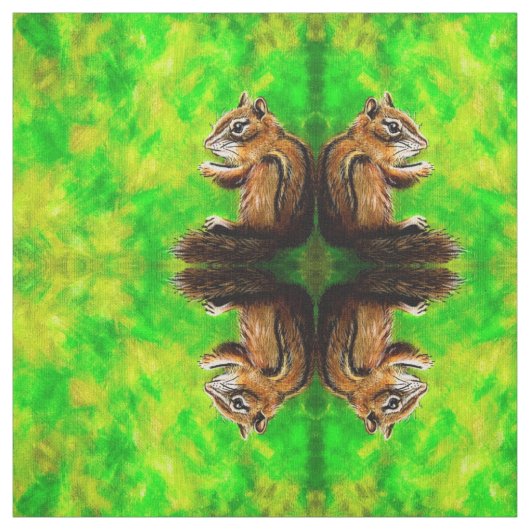 Lemon Limoen Chipmunk Stof (Swatch)