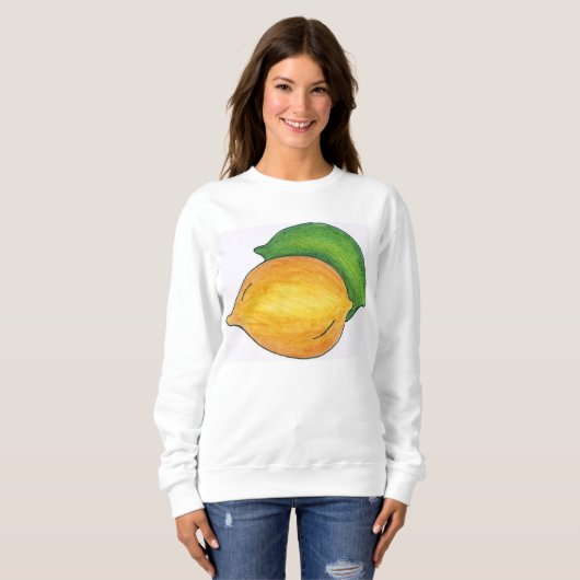 Lemon Limoen Citrus Fruit Lemons Limatshirt Trui (Voorkant volledig)