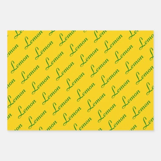 Lemon Limoen Citrus Wrapping Paper Set (Voorkant 3)