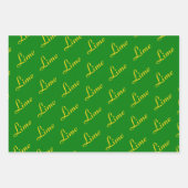 Lemon Limoen Citrus Wrapping Paper Set (Voorkant 2)