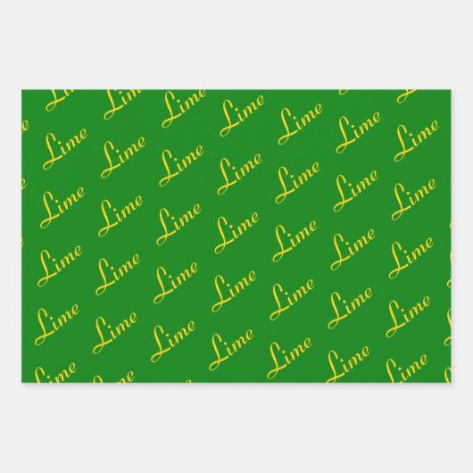 Lemon Limoen Citrus Wrapping Paper Set (Voorkant 2)