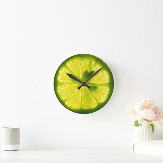 Lemon Limoen Clock Ronde Klok (Huis)