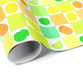 Lemon-, Limoen- en Oranje citrusvruchten-trilpatro Cadeaupapier (Rol Hoek)