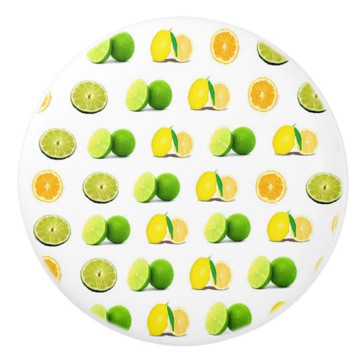 Lemon, Limoen en Oranje Slice Kitchen Kast Knop (Voorkant)