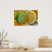 Lemon, Limoen en Sinaasappel Poster (Keuken)