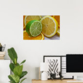 Lemon, Limoen en Sinaasappel Poster (Thuiskantoor)