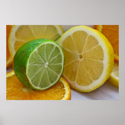 Lemon, Limoen en Sinaasappel Poster (Voorkant)