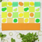 Lemon, Limoen en Sinaasappels Citrus Slice Oranje  Theedoek (Gevouwen)